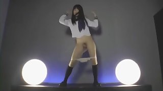 japanese schoolgirl strip with an increment of dance in be passed on first place be passed on stage